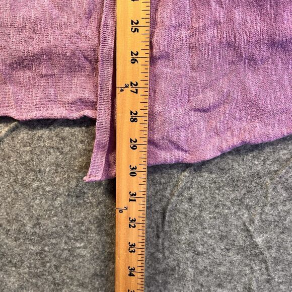 Eileen Fisher Cardigan Women’s XS Linen Cotton Open Front Short Sleeves Purple - Picture 5 of 8